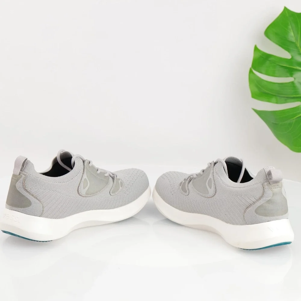 Vessi Womens Everyday 2.0 Move Sneaker Size 9 Waterproof Gray Knit Lace Up Shoes